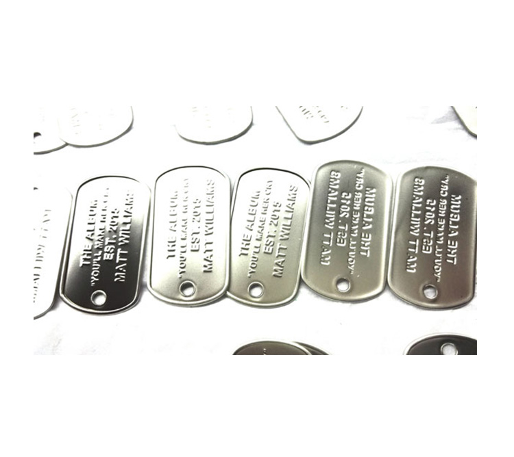 Dogtag Stainless Rolled Edge