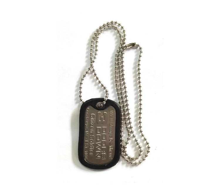 Dogtag Stainless Rolled Edge