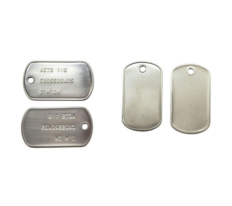 Dogtag Stainless Rolled Edge