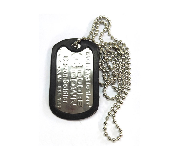 Dogtag Stainless Rolled Edge